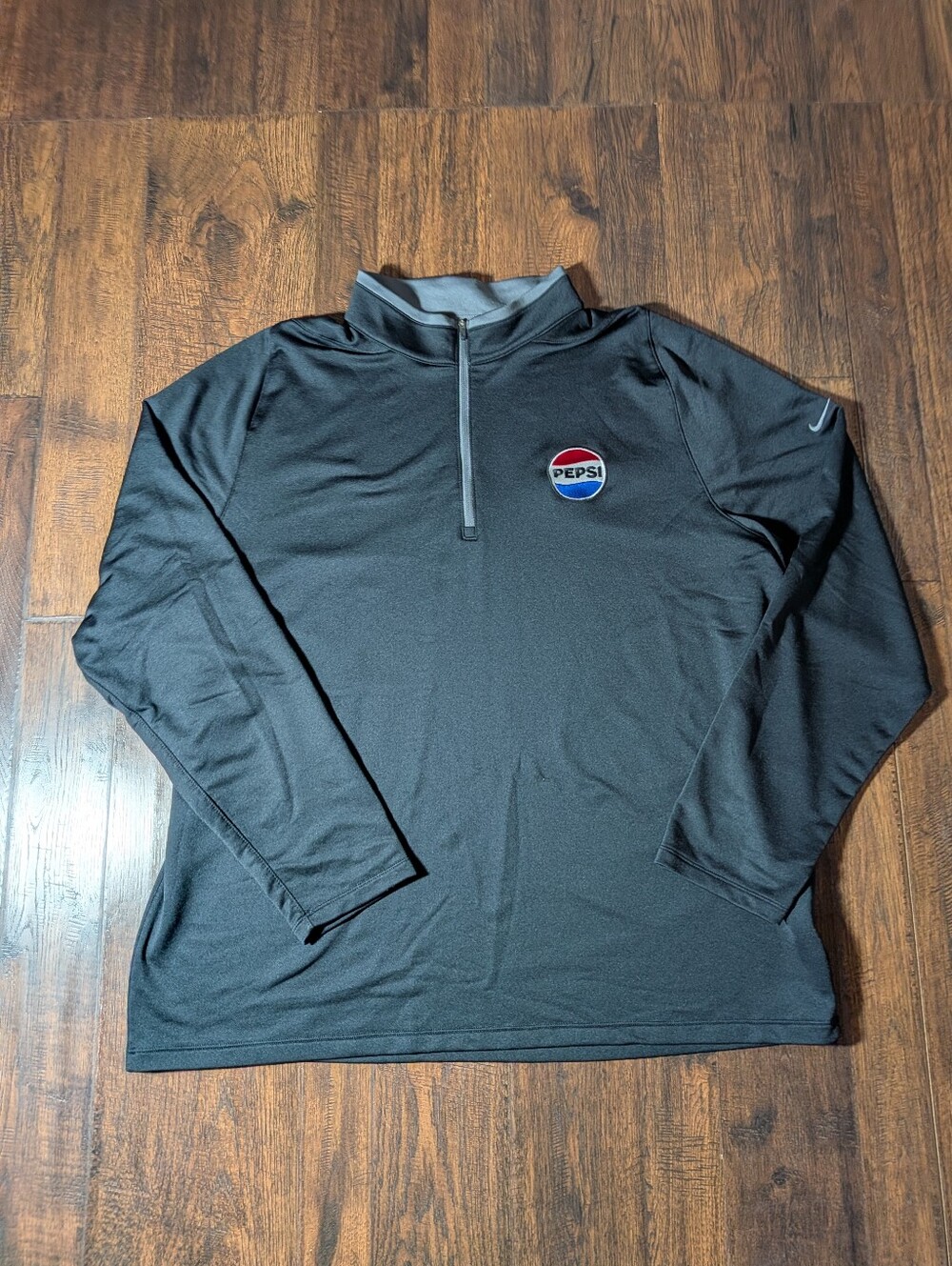 Pepsi Logo Nike Black Quarter Zip Pullover Mens Size XXL
